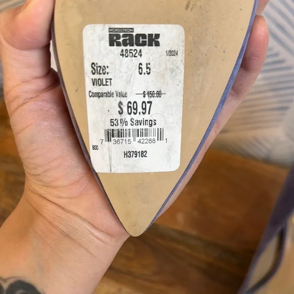 Sam Edelman Elegant Gray Suede Pumps us 6.5 new - Picture 5 of 5